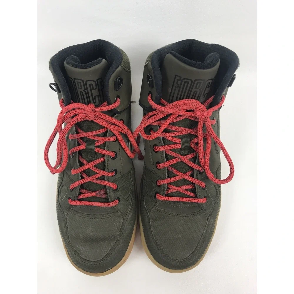 NIKE Son of Force Mid Men's Size 8 807242 330 Dark Loden Green Gum Leather Shoes
